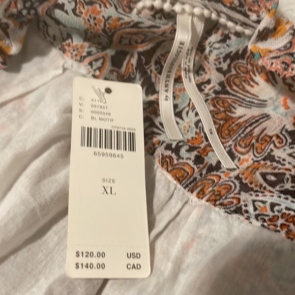 Anthropologie Ruffled Print Blouse, size XL. Perfect Fall colors! - Picture 11 of 11